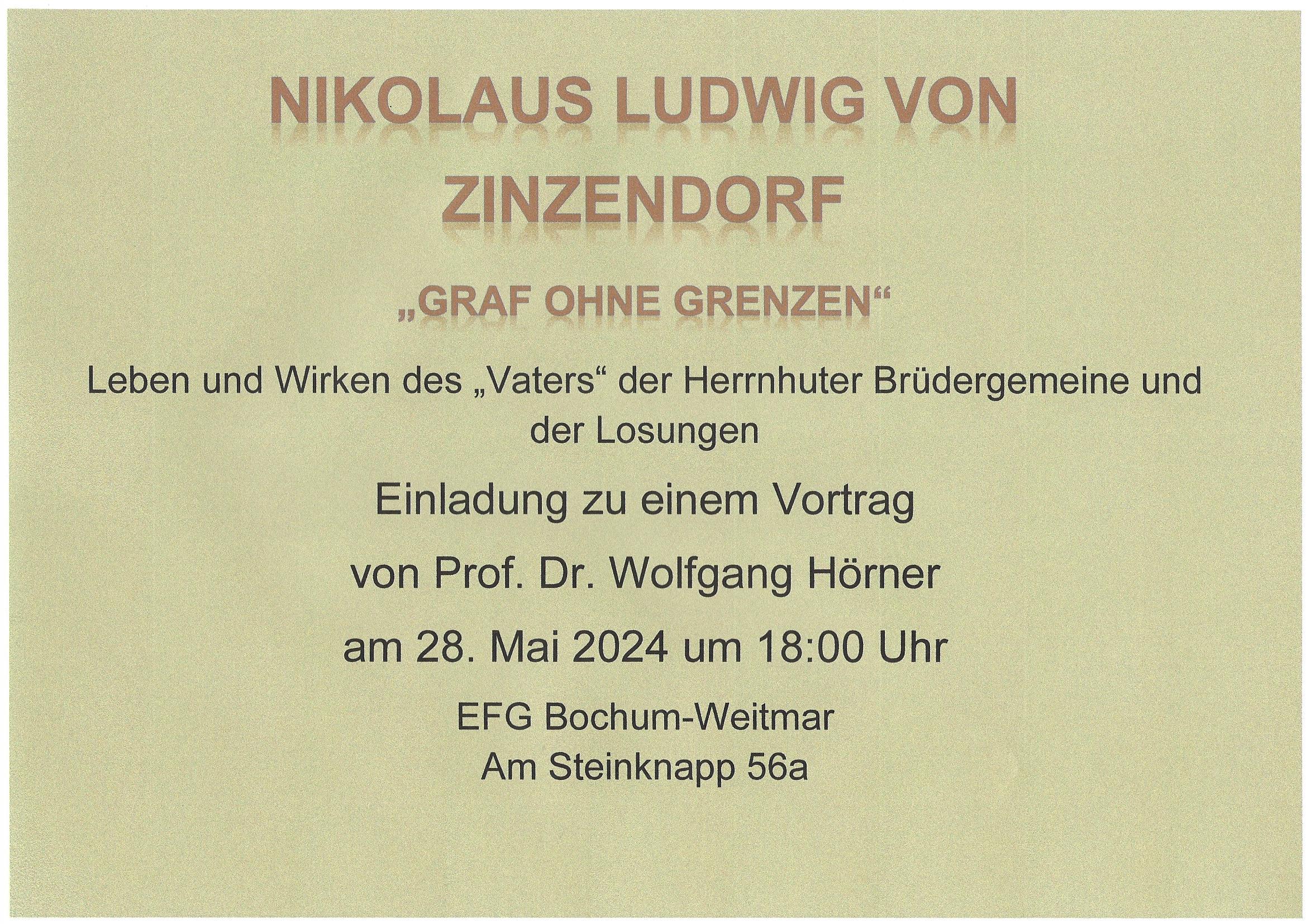 Zinsendorf Vortrag Wolfgang